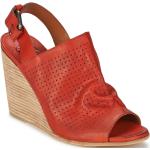 Sandales OXS rouges en cuir en cuir Pointure 37 pour femme en promo 