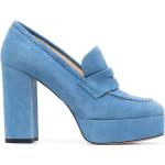 Escarpins P.a.r.o.s.h bleus en velours en cuir à bouts ronds Pointure 41 pour femme en promo 