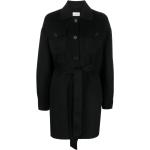 Manteaux en laine P.a.r.o.s.h noirs à franges à manches longues Taille S pour femme en promo 