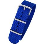Bracelets de montre bleu roi à à boucle ardillon look fashion en tissu pour femme 