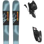 Pack ski all mountain." Salomon Qst Spark Aquatic/flame Orange 24 + Fixations - Enfant - Gris / Noir / Bleu - taille 164 - modèle 2024