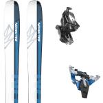 Pack ski de randonnée." Salomon Qst Echo 106 Wht/race Blue/process Blue 24 + Fixations - Homme - Bleu / Blanc - taille 165 - modèle 2024