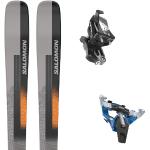Pack ski freerando." Salomon Stance 84 Blk/race Blue/frost Gray 24 + Fixations - Homme - Gris / Noir / Orange - taille 169 - modèle 2024