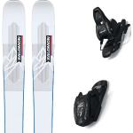 Pack ski freeride." Salomon Qst Blank Team Illusion 23 + Fixations - Enfant - Blanc / Gris - taille 152 - modèle 2023