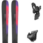 Pack ski." Salomon Stance 102 Blk/fiery Coral/royal Lilac 24 + Fixations - Homme - Noir / Rose / Violet - taille 183 - modèle 2024