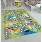 Tapis antidérapants Paco Home verts en polyester 140x200 modernes pour enfant en promo 