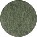 Tapis ronds Paco Home gris anthracite à rayures en polypropylène diamètre 80 cm modernes 