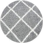 Tapis ronds Paco Home gris en polypropylène diamètre 160 cm scandinaves 