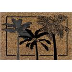 Paillassons en coco marron tropicaux en fibre de coco à motif palmier 