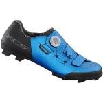 Chaussures de vélo Shimano bleues en fil filet légères Pointure 43 pour homme en promo 