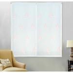 Tringles à rideau blanches à fleurs en polyester transparentes 60x160 