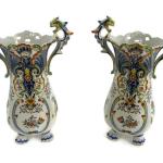 Vases multicolores en porcelaine de 21 cm 