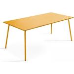Tables de jardin jaunes en métal 8 places modernes 