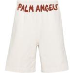Shorts de running Palm Angels blancs cassés en éponge pour homme 