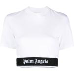 T-shirts Palm Angels blancs en jersey à manches courtes à col rond pour femme 