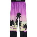 Pantalons Palm Angels violets à motif palmier à imprimés pour homme en promo 