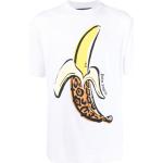 T-shirts à imprimés Palm Angels blancs à motif banane à manches courtes pour homme en promo 