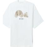 T-shirts à imprimés Palm Angels blancs en jersey à manches courtes pour femme 