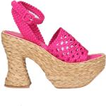 Sandales à talons Paloma Barcelo rose fushia en cuir Pointure 40 look fashion pour femme 