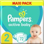 Pampers Active Baby Size 2 couches jetables 4-8 kg 72 pcs