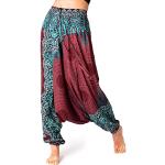 Pantalons de yoga rouge bordeaux à motif mandala Taille L look fashion 
