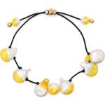 Bracelets de perles jaunes à perles pour femme en promo 