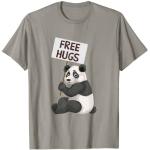 T-shirts gris à motif pandas Taille S classiques pour homme 