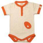 Combinaisons Pandi Panda orange en coton pour bébé look fashion 
