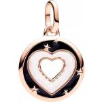Pandora Bijouterie, Heart 14k rose gold-plated medallion with white bi en white - Pendentifs & Charmspour dames