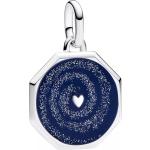 Pandora Bijouterie, ME Galaxy Heart Medallion Charm en blue - Pendentifs & Charmspour dames