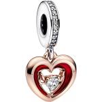 Pandora Bijouterie, Open heart sterling silver and 14k rose gold-plate en quarz - Pendentifs & Charmspour dames