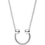 Pandora Bijouterie, Pandora Moments U-shape Charm Pendant Necklace en silver - Collierpour dames