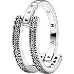 Pandora Bijouterie, Pandora Signature Logo & Pavé Double Band Ring en silver - Baguepour dames