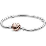 Bracelets breloques Pandora Rose argentés en argent à motif serpents romantiques pour femme en promo 