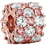 Charms Pandora Timeless roses en métal en or rose 14 carats look fashion pour femme 