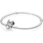 Bracelets de perles Pandora Moments argentés en argent à perles à motif serpents Disney classiques pour femme 