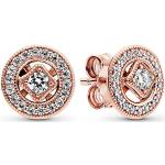Boucles d'oreilles Pandora roses en or rose en or rose 14 carats look fashion pour femme 