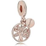 Pendentifs Pandora Rose dorés en métal à perles look fashion pour femme en promo 