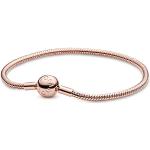 Bracelets en jonc Pandora roses en or rose à motif serpents 14 carats look fashion pour femme 