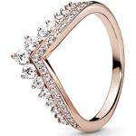 Alliances en or rose Pandora Rose en métal 14 carats 60 look fashion pour femme en promo 