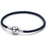 Bracelets breloques Pandora Moments bleu ciel en argent look fashion pour femme 