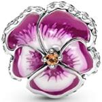 Charms en argent Pandora argentés en résine à perles à motif fleurs look fashion pour femme en promo 