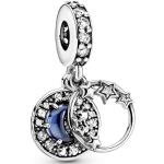 Charms en argent Pandora bleu ciel en argent à perles look fashion pour femme en promo 