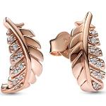 Boucles d'oreilles Pandora Moments roses en or rose en or rose 14 carats look fashion pour femme en promo 