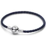 Bracelets cordon Pandora Moments bleus en argent look fashion pour femme 