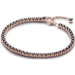 Bracelets Pandora Timeless noirs en or rose en or rose personnalisés look fashion pour femme 