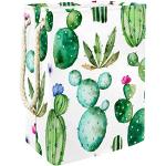 Paniers à linge multicolores à motif cactus avec poignées 