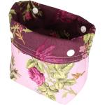 Baskets prune en tissu à motif fleurs imprimées avec un talon entre 3 et 5cm look casual 