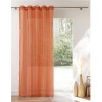 Rideaux prêt-à-poser Blancheporte orange en polyester transparents 