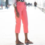 Pantacourts Blancheporte orange en coton stretch Taille XL coupe regular pour femme 